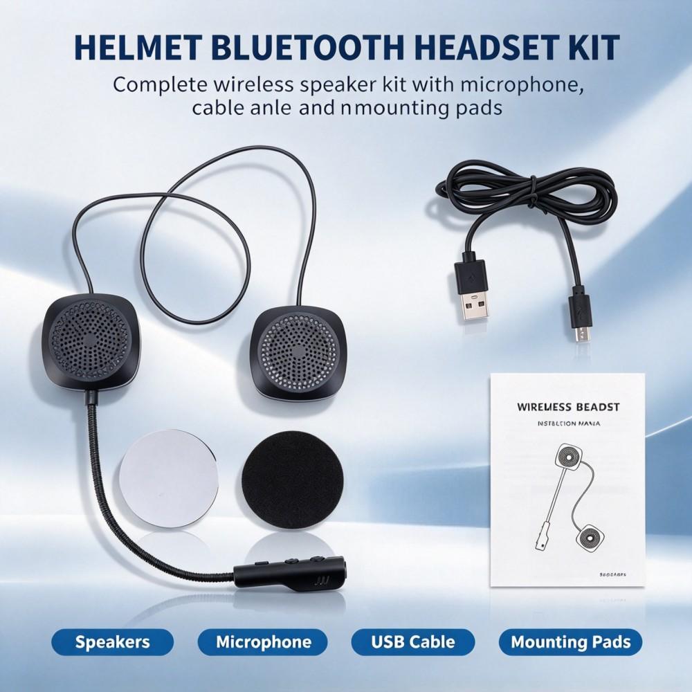 Bluetooth Speaker - Motorrad-Bluetooth-Headset für Helm, Freisprecheinrichtung, Stereo-Lautsprecher mit