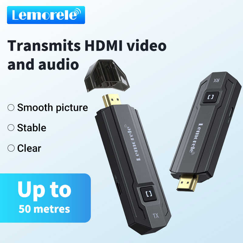 Hdmi Adapter - Lemorele Kabelloser HDMI-Sender-Empfänger Videoübertragungs-Kit Extender 50m