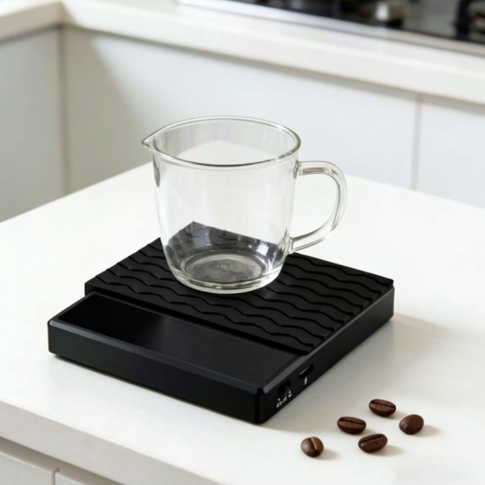 Electronics Gadgets For Gift - Elektronische Kaffeewaage, Mini-Digitalwaage, wiederaufladbar, Espresso-Waage, hochpräziser