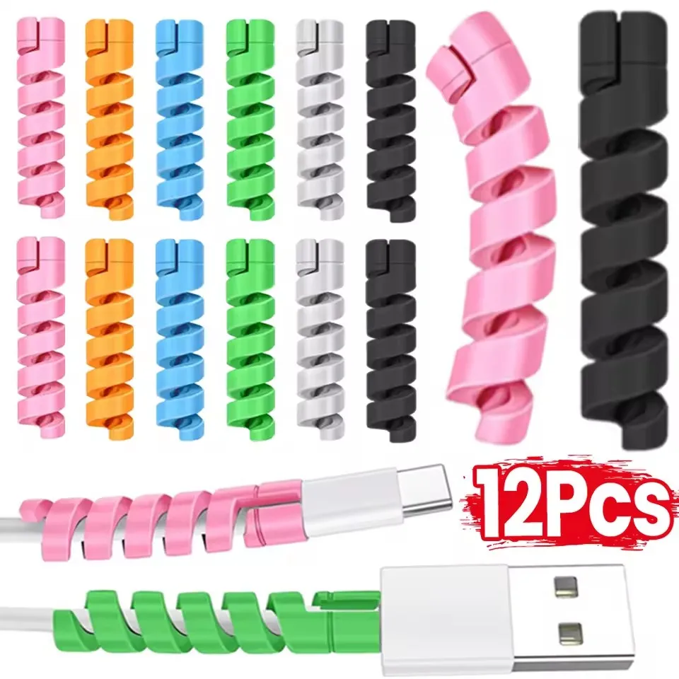 Cable Organizer - 20-1 Stück Kabelschutz, flexibler Spiralwickler für