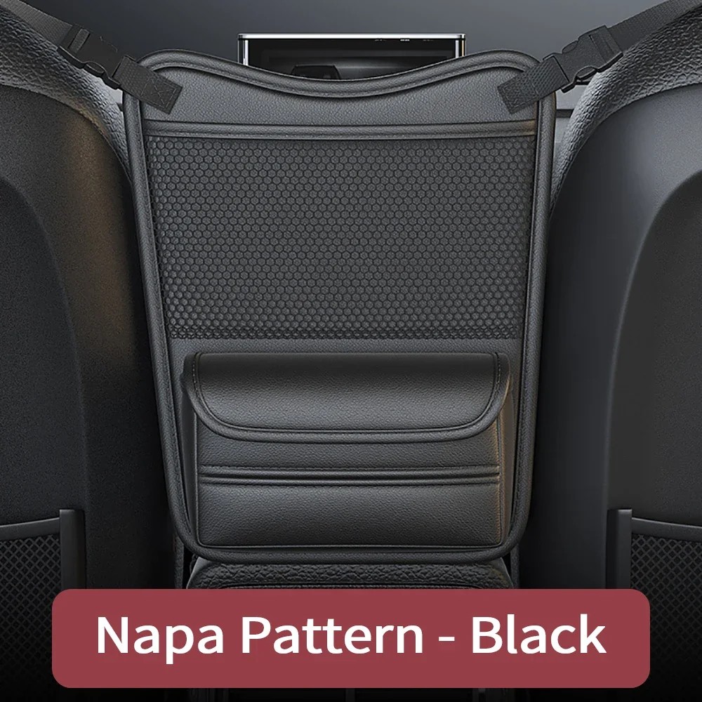 Phone Holder - Multifunktionale Auto-Aufbewahrungstasche Zwischen den Sitzen PU-Leder