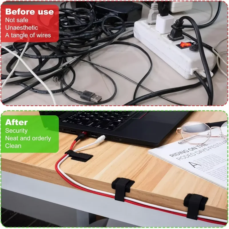 Wiederverwendbare Kabelbinder, – Cable Organizer Bewertung und Preis